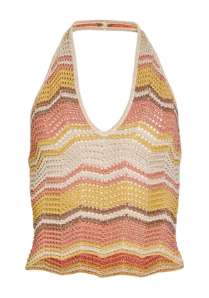 Retrofete Luz crochet halterneck top - Yellow