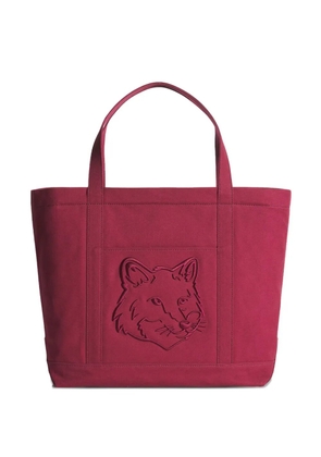 Maison Kitsuné large Fox Head tote bag - Red