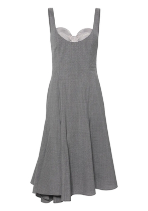 Viktor & Rolf corset-style midi wool dress - Grey