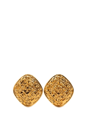 CHANEL Pre-Owned 1970-1980 Gold Plated CC Clip On Earrings costume earrings