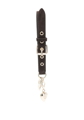 Maje suede buckled keyring - Brown