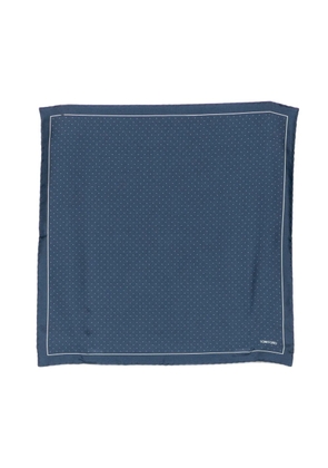 TOM FORD Polka dot pocket square - Blue