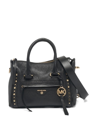 Michael Kors logo-plaque leather tote bag - Black
