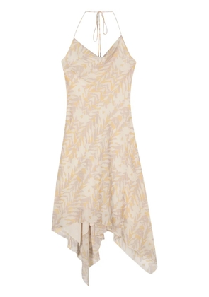 Patrizia Pepe abstract-pattern handkerchief dress - Neutrals
