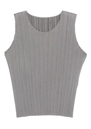 Pleats Please Issey Miyake pleated tank top - Grey