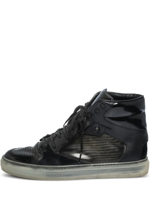 Balenciaga Pre-Owned leather hi-top sneakers - Black