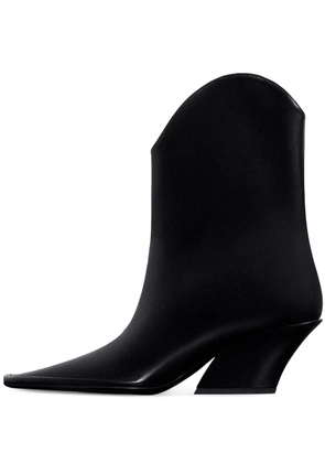 Mugler 65mm square-toe sculpted-heel boots - Black