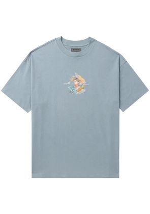 Musium Div. logo-print cotton T-shirt - Blue