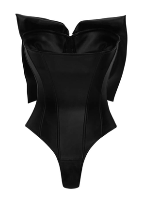 Lika bow-detail corset bodysuit - Black