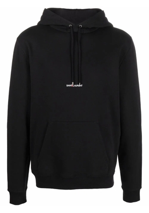 Saint Laurent logo-print hoodie - Black