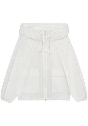 b+ab oversized gathered hooded jacket - White