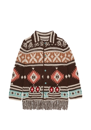 Fortela Lilly fringed cardigan - Brown