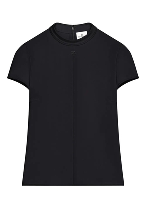 Courrèges heritage crêpe-texture top - Black