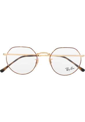 Ray-Ban Jack round-frame glasses - Gold