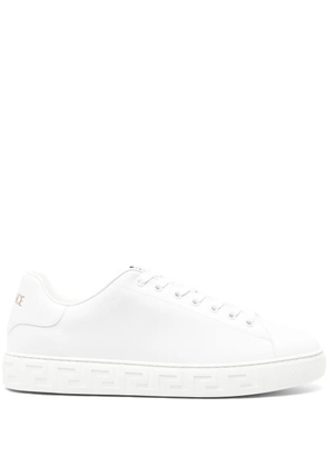 Versace Greca faux-leather sneakers - White