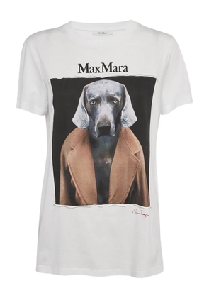 Max Mara cotton print T-shirt - White