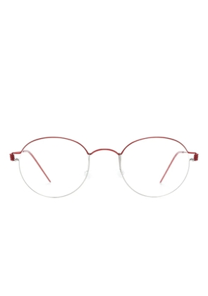 Lindberg Morten round-frame glasses - Red