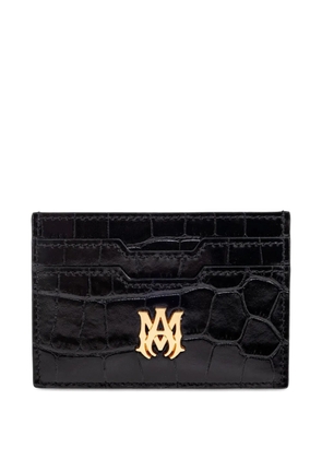 AMIRI logo-plauqe leather wallet - Black