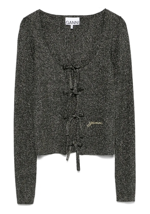 GANNI ribbed blouse - Black