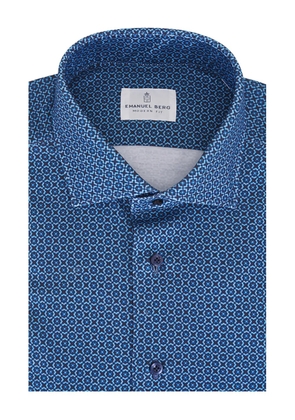 EMANUEL BERG patterned shirt - Blue