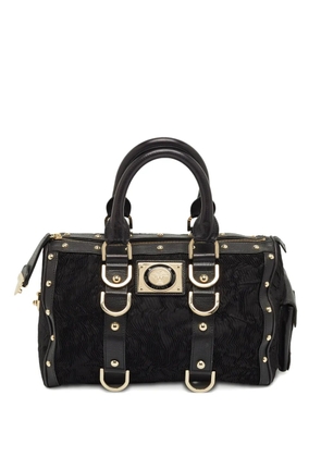 Versace Pre-Owned plisse leather satchel - Black