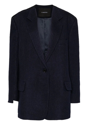 pushBUTTON raw edge jacket - Blue