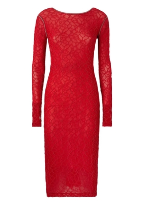 PINKO lace midi dress - Red