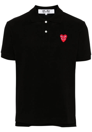 Comme Des Garçons Play heart-patch cotton polo shirt - Black