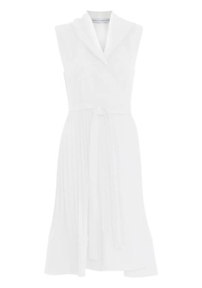Gloria Coelho wrap plissé mini dress - White