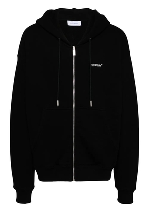 Off-White graphic print hooded jackets - Black