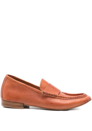 kudeta leather penny-slot loafers - Brown