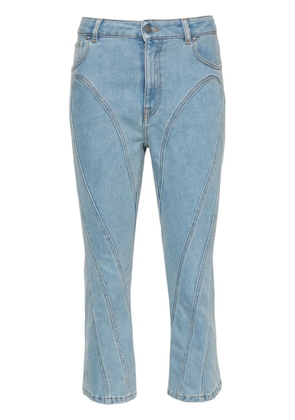 Mugler high-rise cropped jeans - Blue