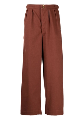 BODE cropped wide-leg trousers - Brown