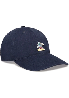 Bally logo-appliqué cotton cap - Blue
