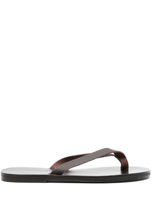 Ancient Greek Sandals Solon flat leather sandals - Brown