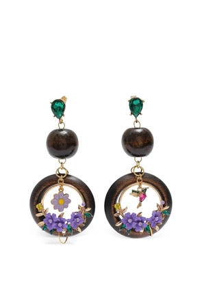 Amir Slama Bijoux floral-embellishment drop earrings - Gold