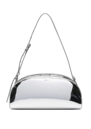 A.P.C. Demi-Lune zip shoulder bag - Silver