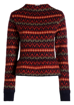 Bally logo-patch wool jumper - Red