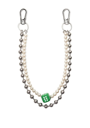 VEERT pearl-embellished chain - SILVER