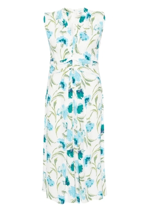 DVF Diane von Furstenberg floral-print twill dress - White
