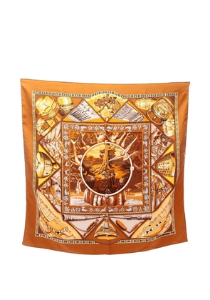 Hermès Pre-Owned 2010s Au Son Du Tam Tam silk scarf - Brown