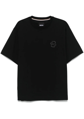 BOSS logo-embroidered T-shirt - Black