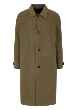 TOMBOY classic-collar single-breasted coat - Green