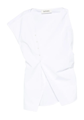 Róhe asymmetric draped top - White