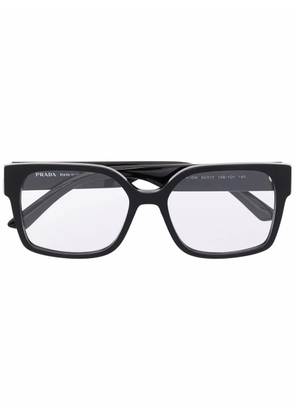 Prada Eyewear polished-effect square-frame glasses - Black