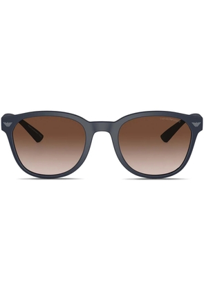 Emporio Armani geometric-frame sunglasses - Blue