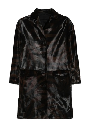 Salvatore Santoro button-fastening shearling coat - Black