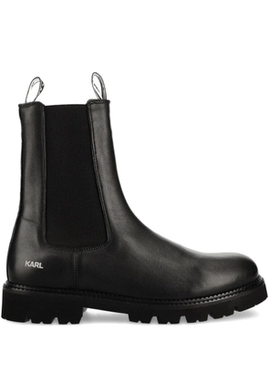 Karl Lagerfeld leather ankle boots - Black