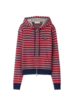 Miu Miu striped hoodie - Red