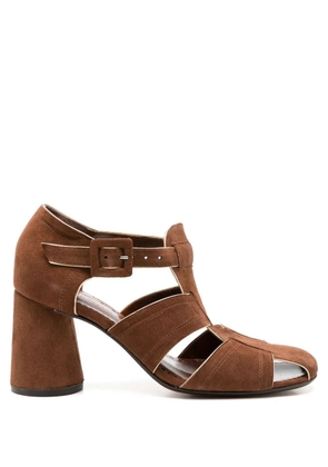 Sarah Chofakian Austin cut-out 70mm sandals - Brown